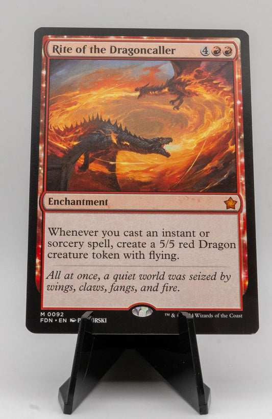 RITE OF THE DRAGONCALLER NEAR MINT MYTHIC 92 FOUNDATIONS