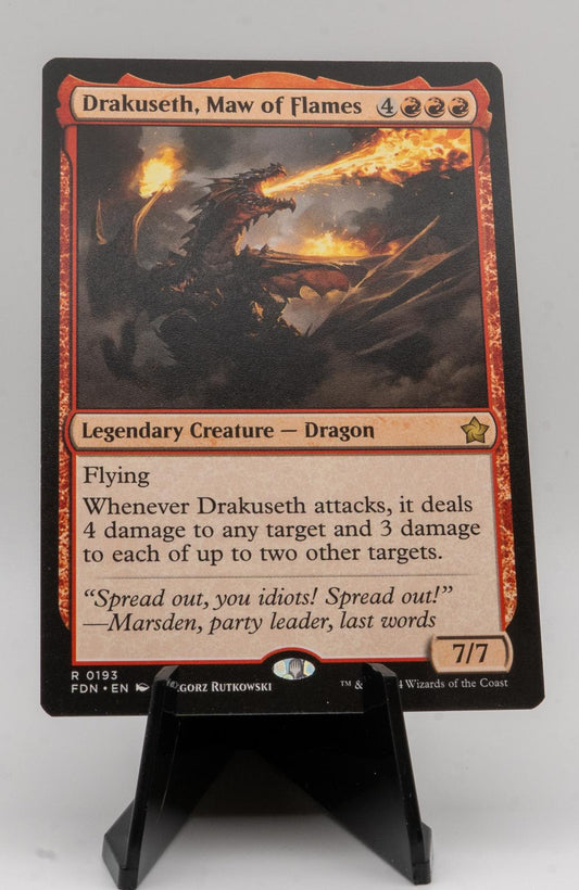 DRAKUSETH, MAW OF FLAMES NEAR MINT R 193 FOUNDATIONS