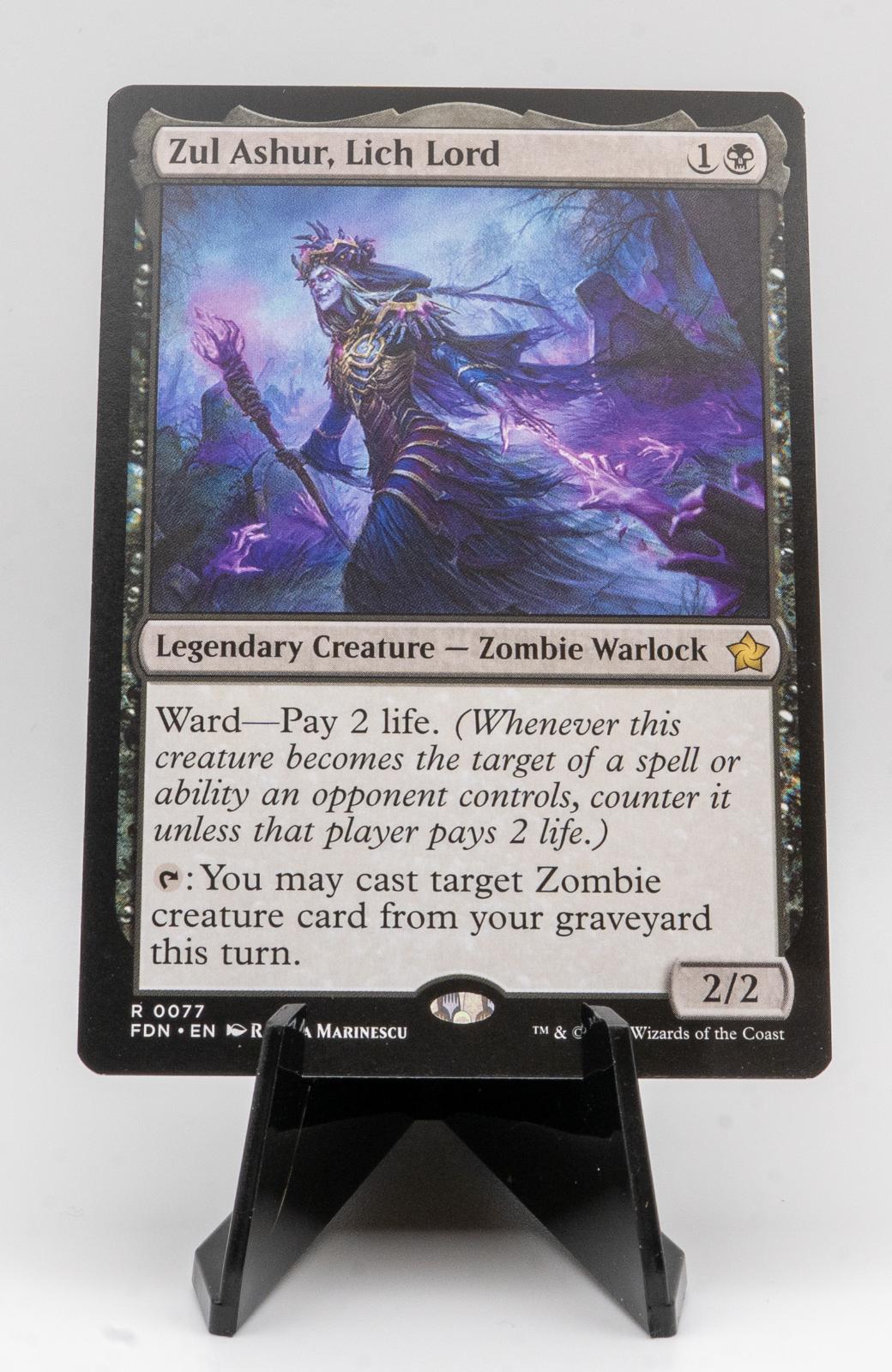 ZUL ASHUR, LICH LORD NEAR MINT R 77 FOUNDATIONS