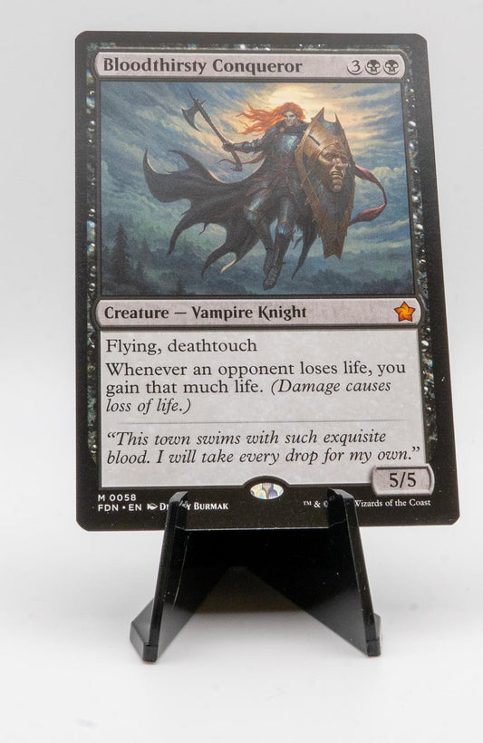 BLOODTHIRSTY CONQUEROR NEAR MINT MYTHIC FOIL 58 FOUNDATIONS